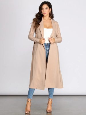Cover Girl Long Trench Coat