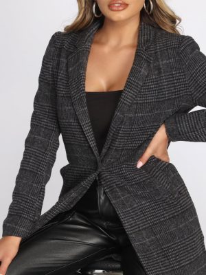 So Posh In Plaid Coat