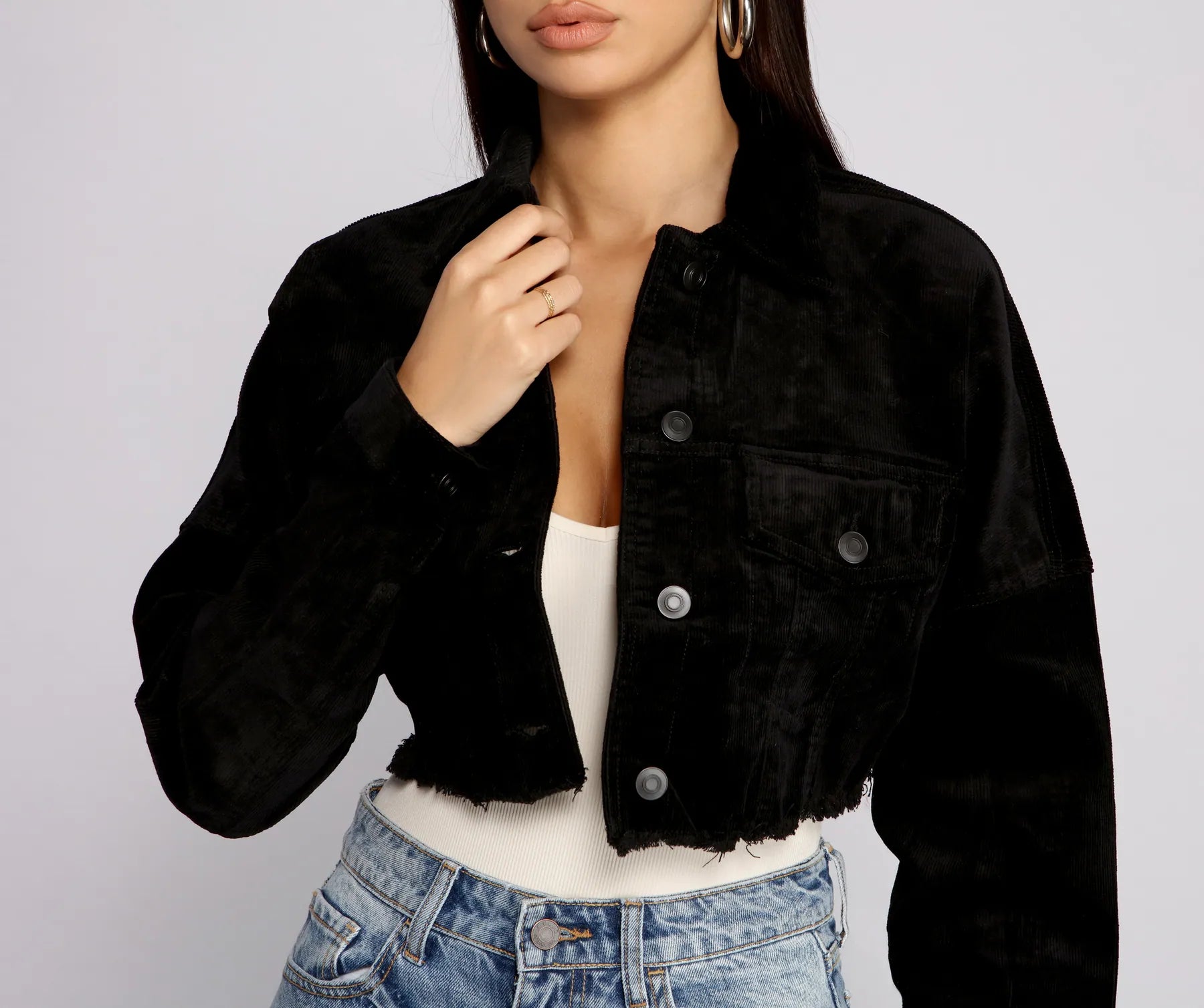 Buttoned Up Corduroy Jacket - Image 12