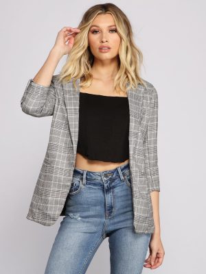 Perfectly Plaid Lined Blazer
