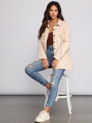 So Smooth Faux Suede Shacket