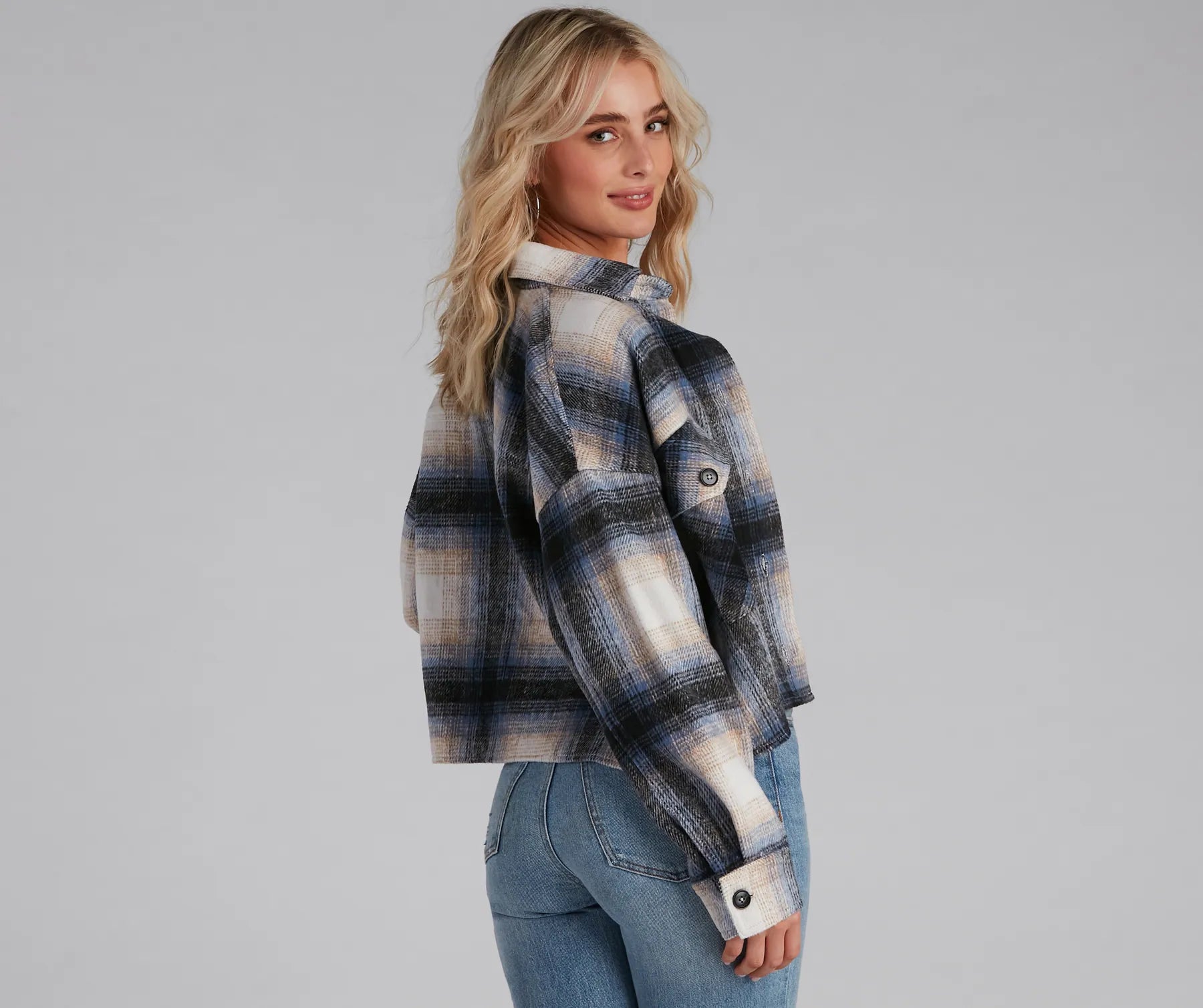 Cozy Vibes Plaid Shacket - Image 2
