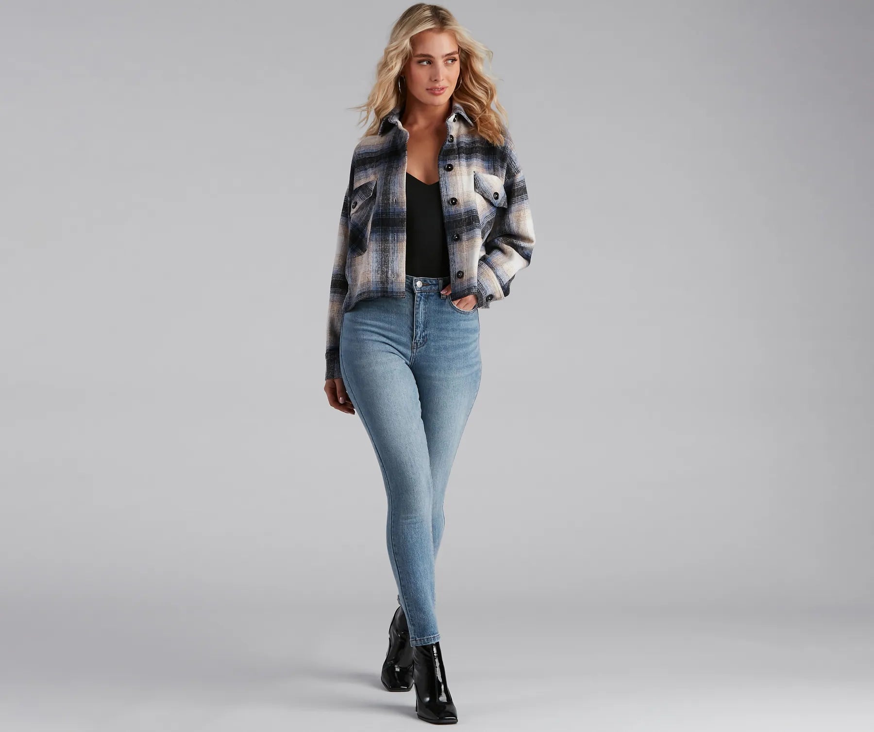 Cozy Vibes Plaid Shacket - Image 4