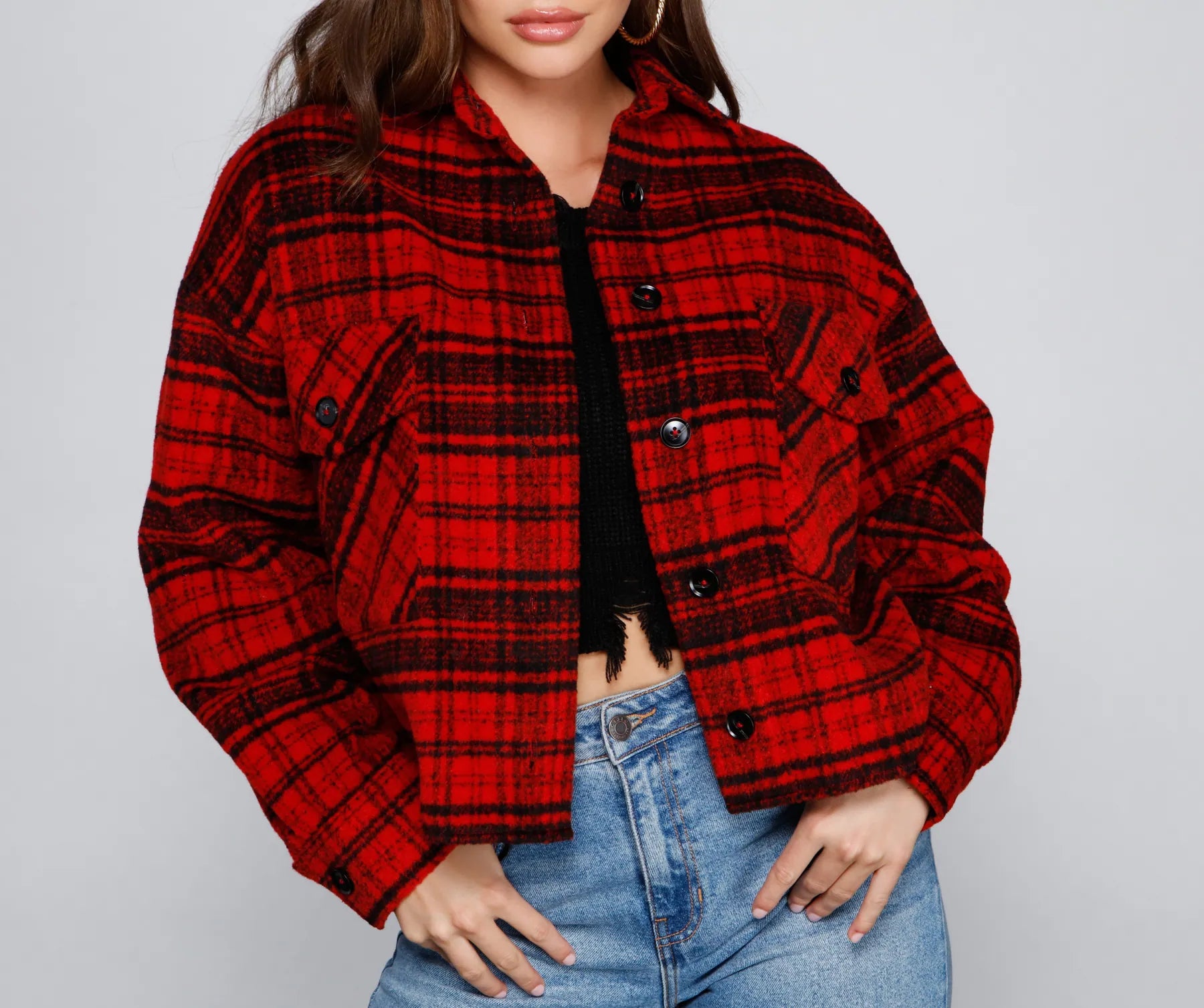 Cozy Vibes Plaid Shacket - Image 7