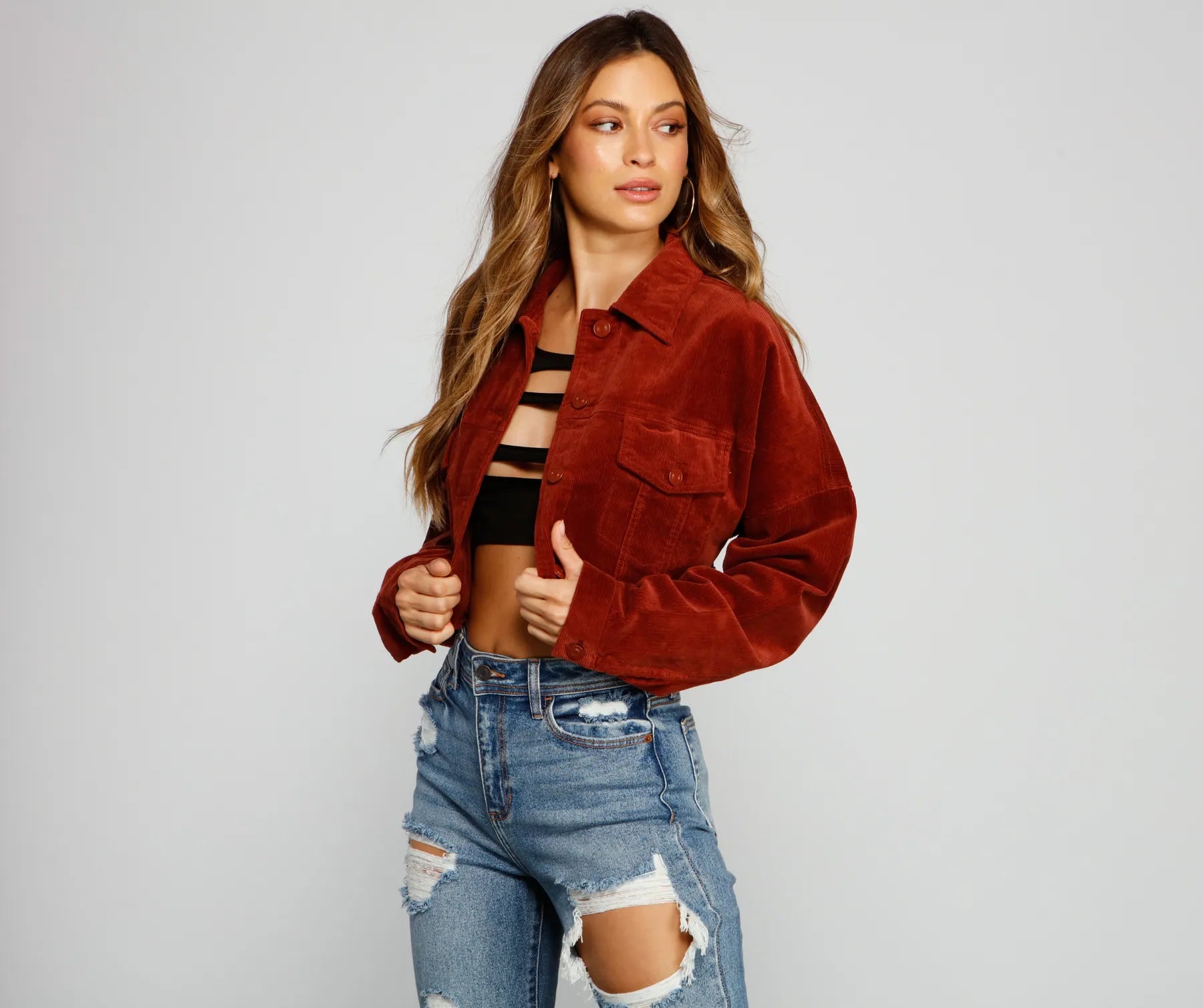 Buttoned Up Corduroy Jacket - Image 18