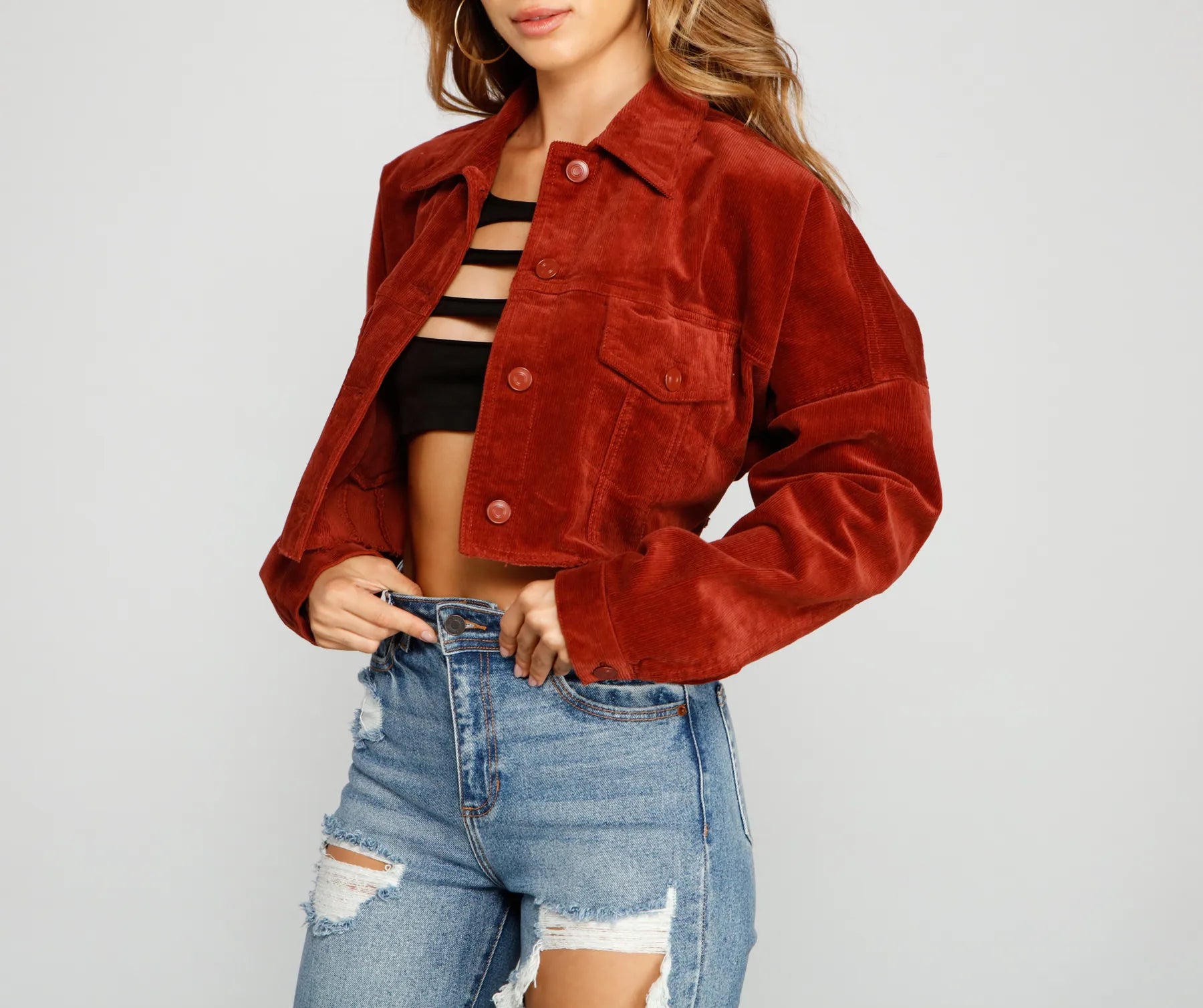 Buttoned Up Corduroy Jacket - Image 20