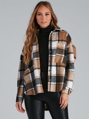 Casual And Chill Plaid Shacket