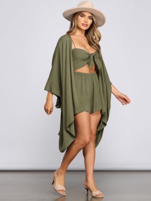 Vacay Mode Flowy Kimono