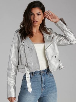 All That Shine Metallic Moto Jacket