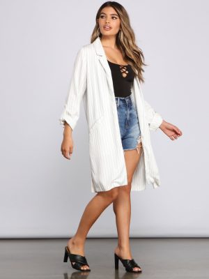 Read Between The Lines Long Blazer