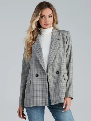 Perfect Plaid Oversized Blazer