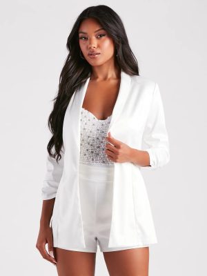 Sleek Sophistication Satin Blazer