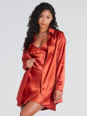 Forever Timeless Satin Collared Top