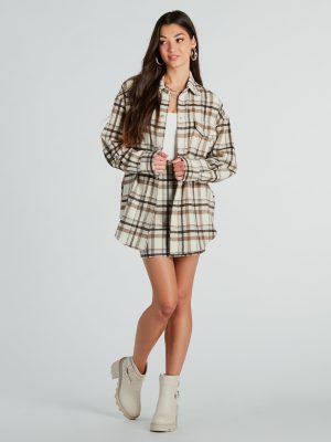 Paint The Town Plaid Flannel Shacket