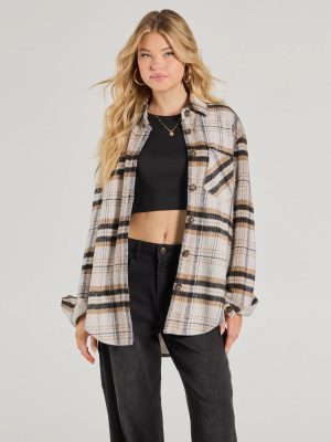 Cozy Layer Plaid Woven Shacket