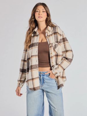 Comfy Trend Plaid Woven Oversized Shacket
