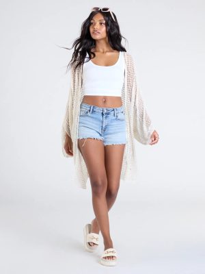 Sun Seeker Sheer Crochet Kimono