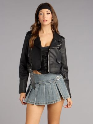 Biker Chic Crop Jacket