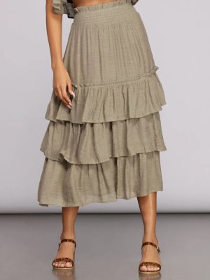 Boho Flow Tiered Maxi Skirt