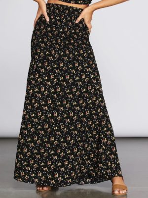 Darling Ditsy Floral Maxi Skirt