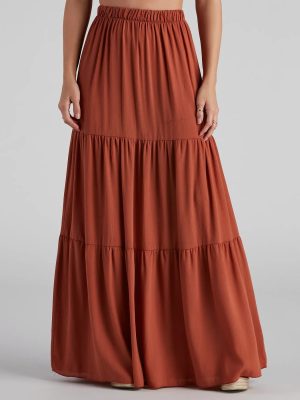 Let's Get Together Tiered Maxi Skirt