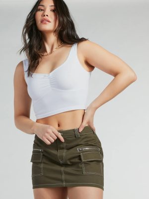 Trendsetting Confidence High Rise Cargo Mini Skirt