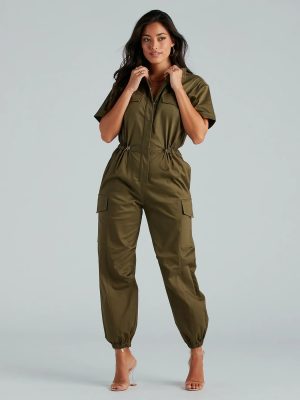 Everyday Utility Cargo Jogger Jumpsuit