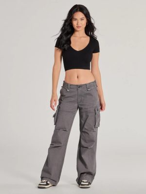 Step It Up Mid-Rise Twill Cargo Pants