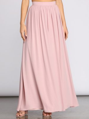 Classic Cutie Chiffon Maxi Skirt