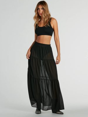 Sittin' Pretty Tiered Chiffon Maxi Skirt