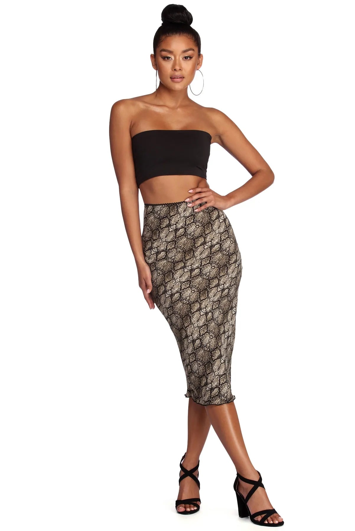 First Sass Chiffon Midi Skirt - Image 6