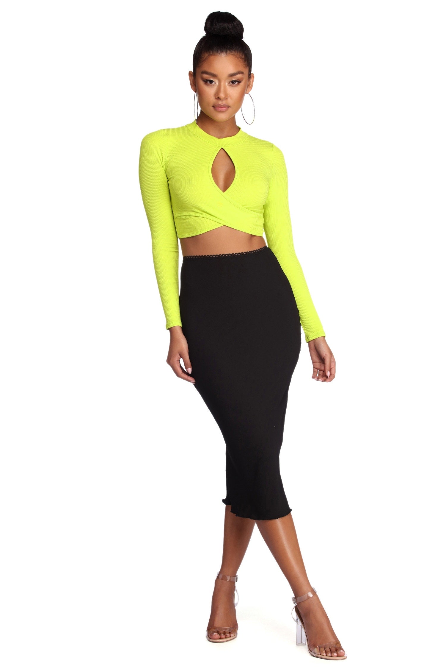 First Sass Chiffon Midi Skirt - Image 2