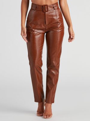 Sleek And Stylish Moves Belted Pants