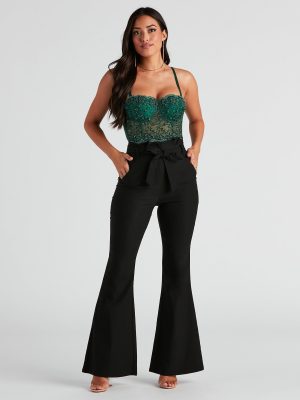 Not A Flare Woven Paper Bag Pants