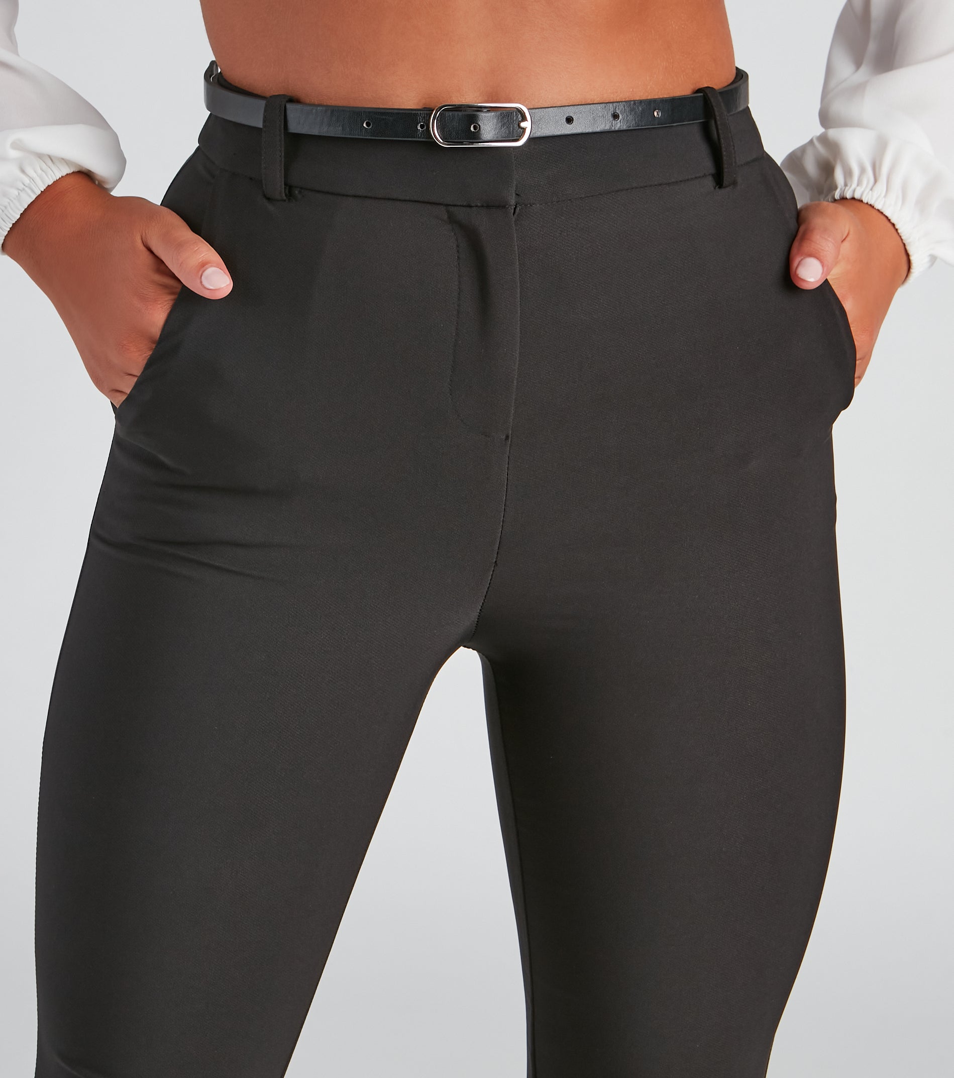 Polished And Chic Belted Pants - Image 4