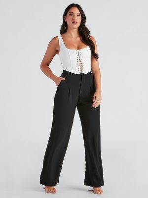 The Right Path Wide-Leg Trouser Pants