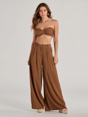 Endless Vacay High Rise Wide-Leg Trouser Pants