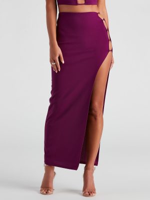 Teach Me Tonight Crepe Maxi Skirt