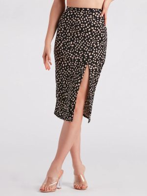 Fiercely Chic Leopard Midi Skirt