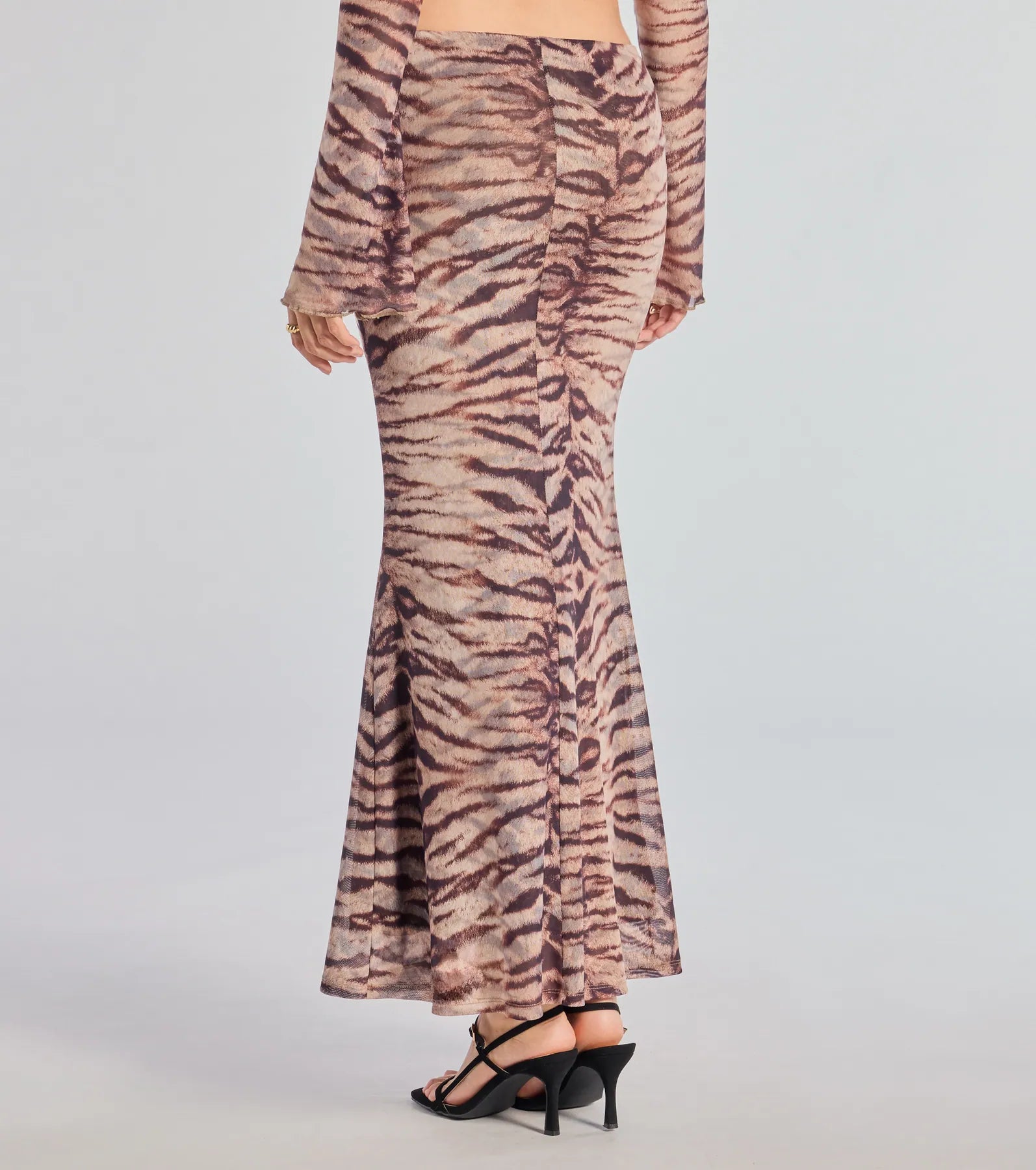Strut It Out Abstract Zebra Maxi Skirt - Image 2