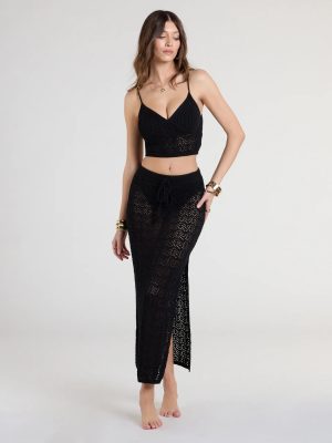 Bohemian Vibes Crochet Knit Maxi Skirt