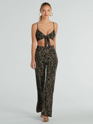 Island Sun Tropical High Rise Palazzo Pants