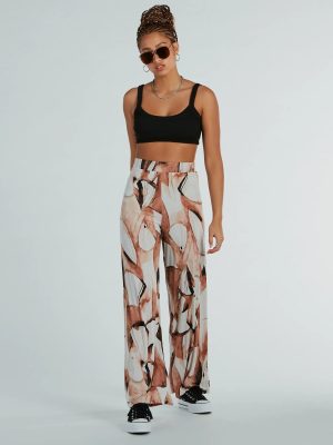 Like A Work Of Art Abstract Wide Leg Palazzo Pants