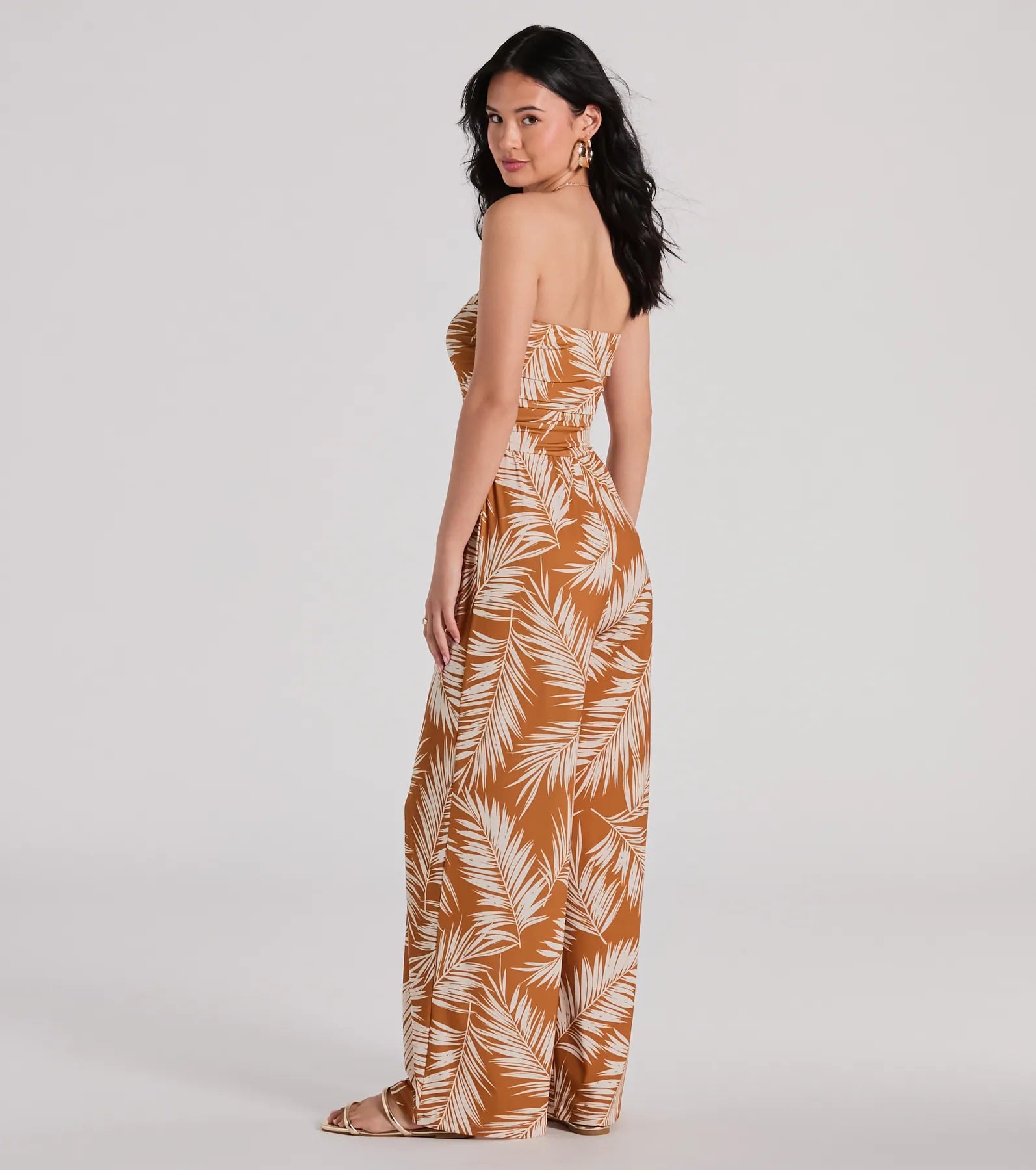 Prep For Paradise Strapless Tropical Jumpsuit - Image 2