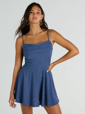 In My Sweet Era Cowl Neck Eyelet Lace Romper