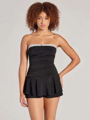 One of a Kind Rosette Lace Romper