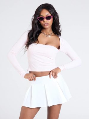 Keeping It Cute Pleated Ponte Skort