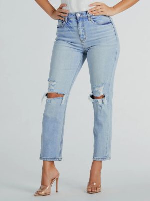 Love Your Look High-Rise Straight-Leg Denim Jeans