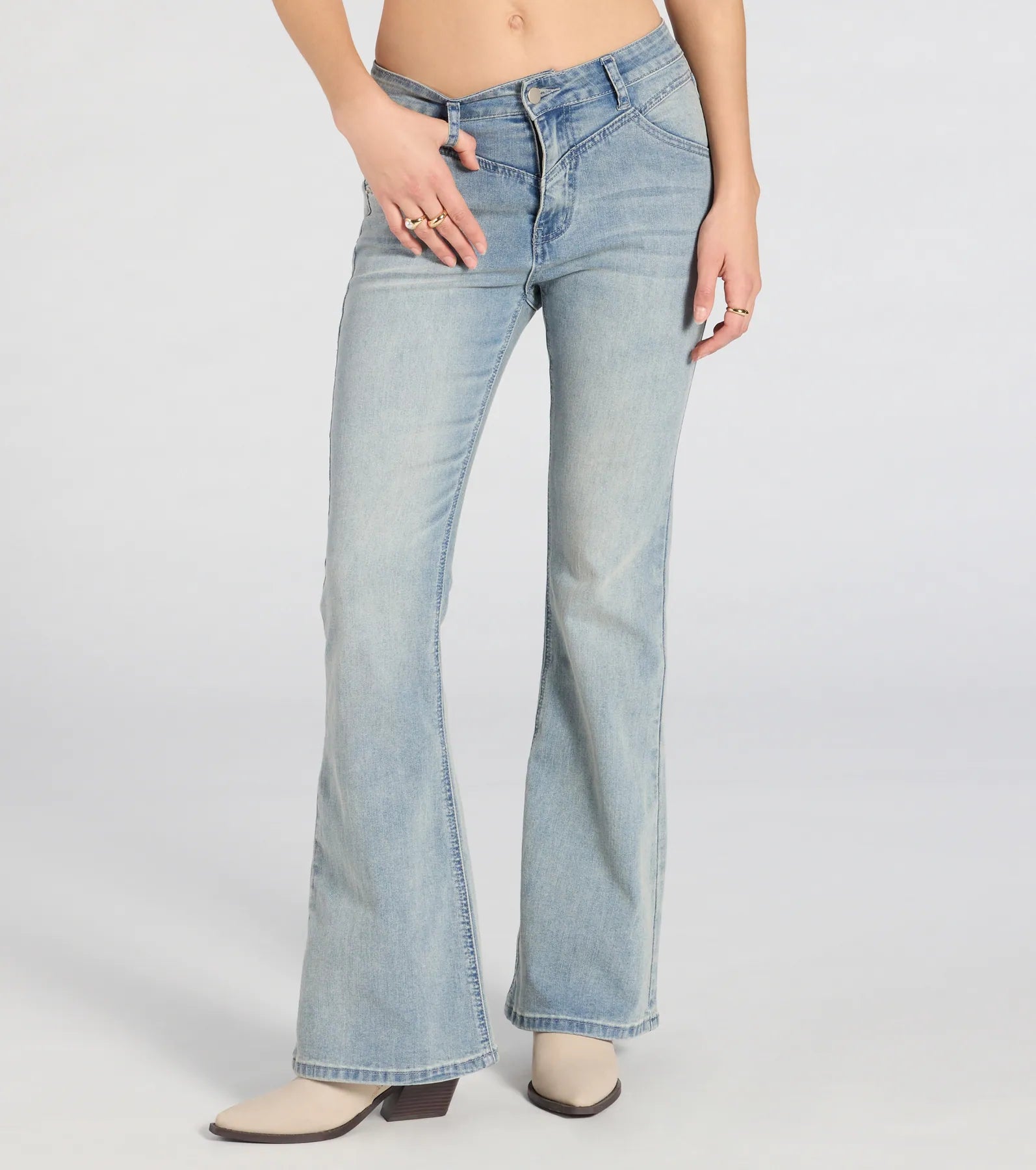 Vibe Check High-Rise Flare Denim Jeans - Image 4