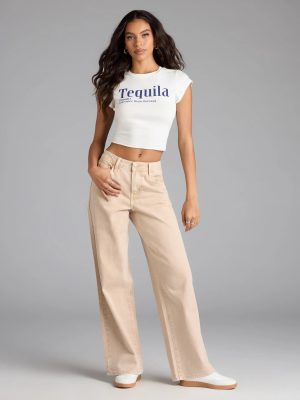 Fresh Vibes Mid-Rise Wide Leg Denim Jeans